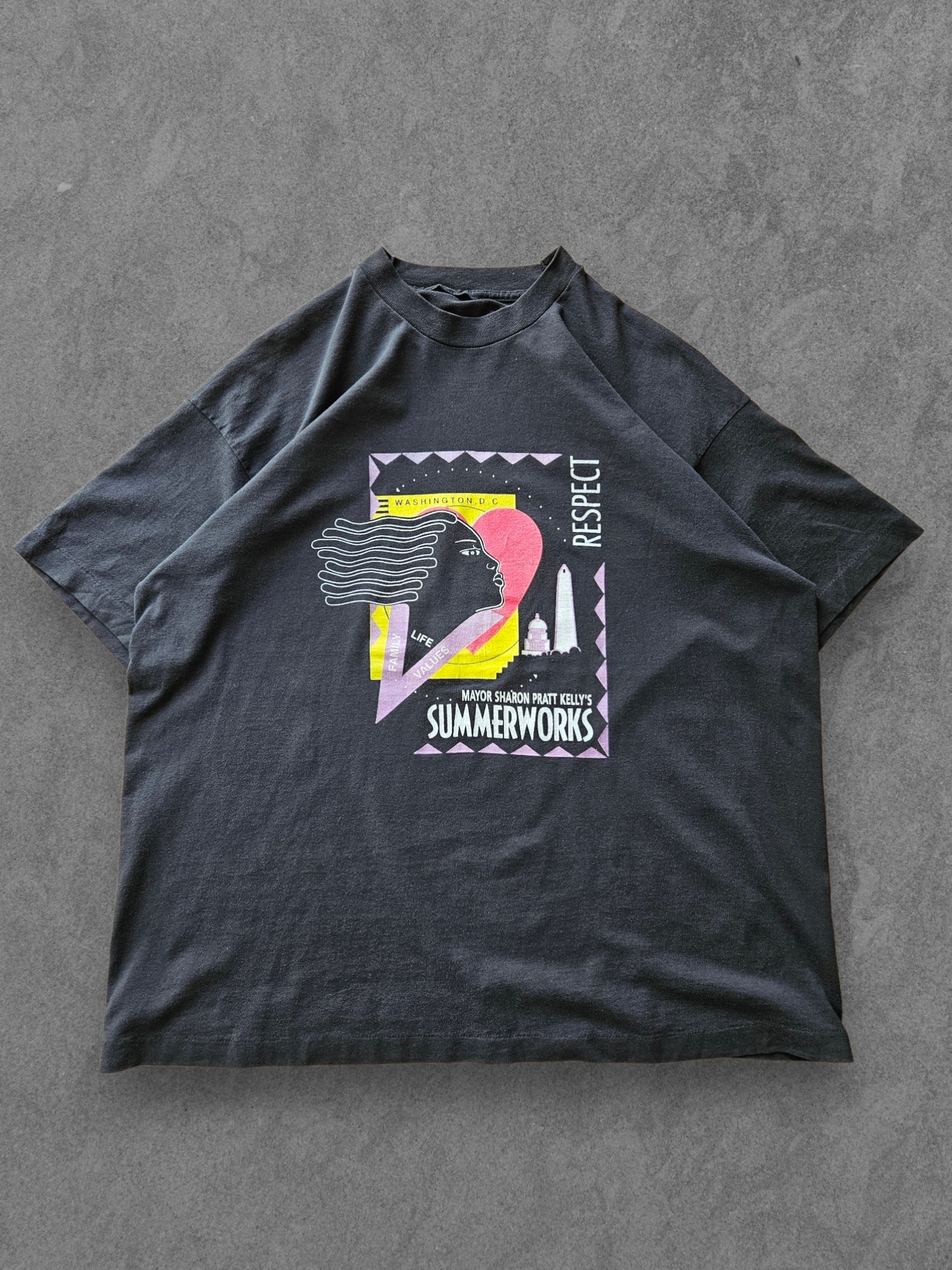 90s ''SUMMERWORKS WASHTINGTON D.C.'' T-SHIRT [XL]