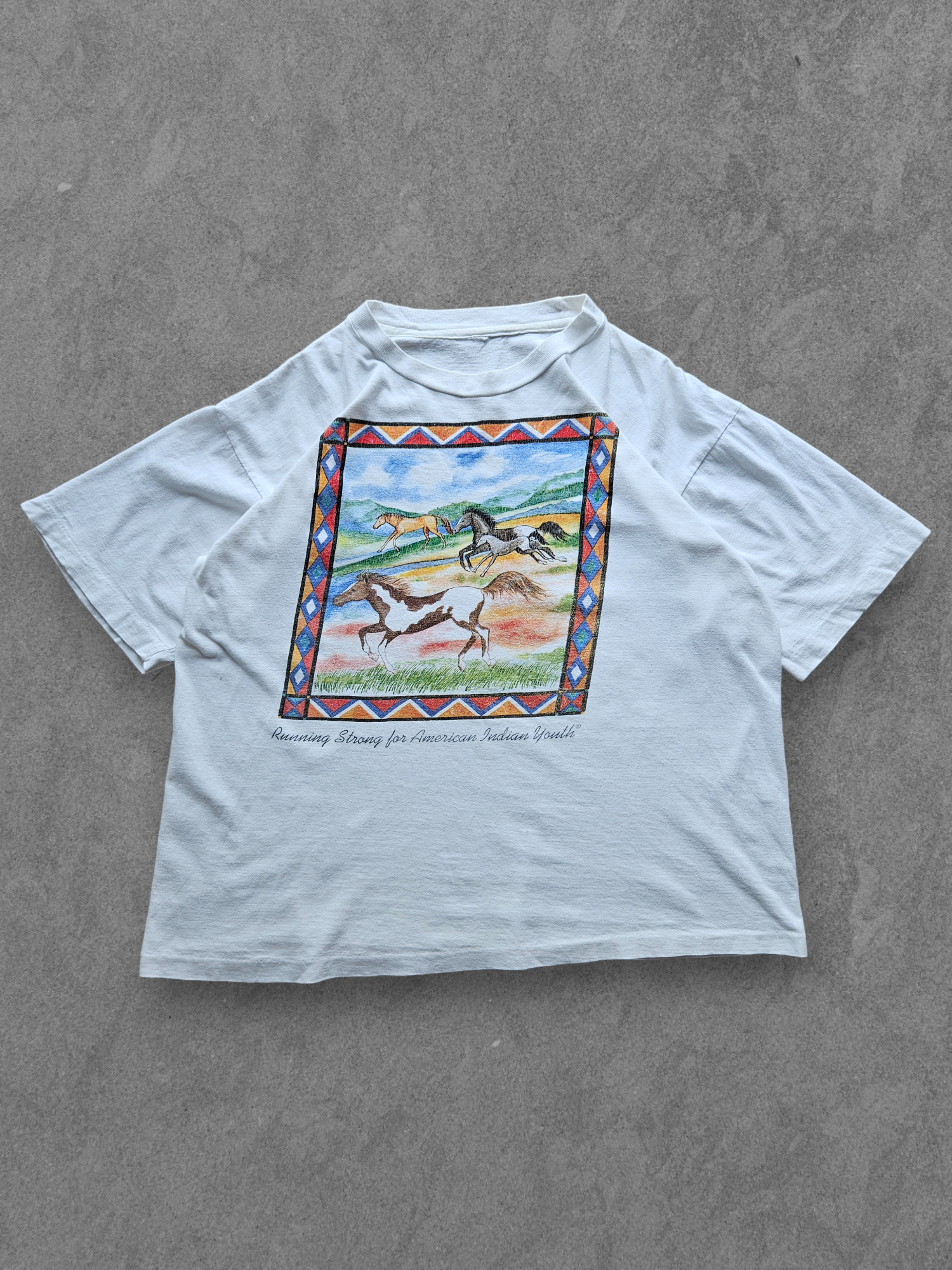 Vintage native American graphic tee from the 1990s