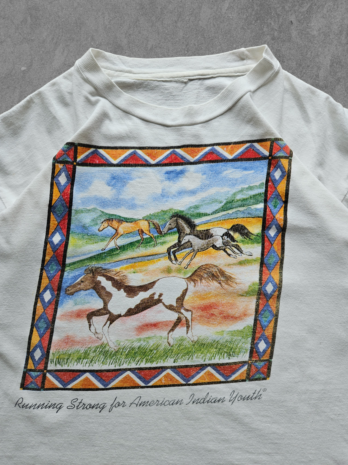 90s ''AMERICAN INDIAN YOUTH'' T-SHIRT [M]