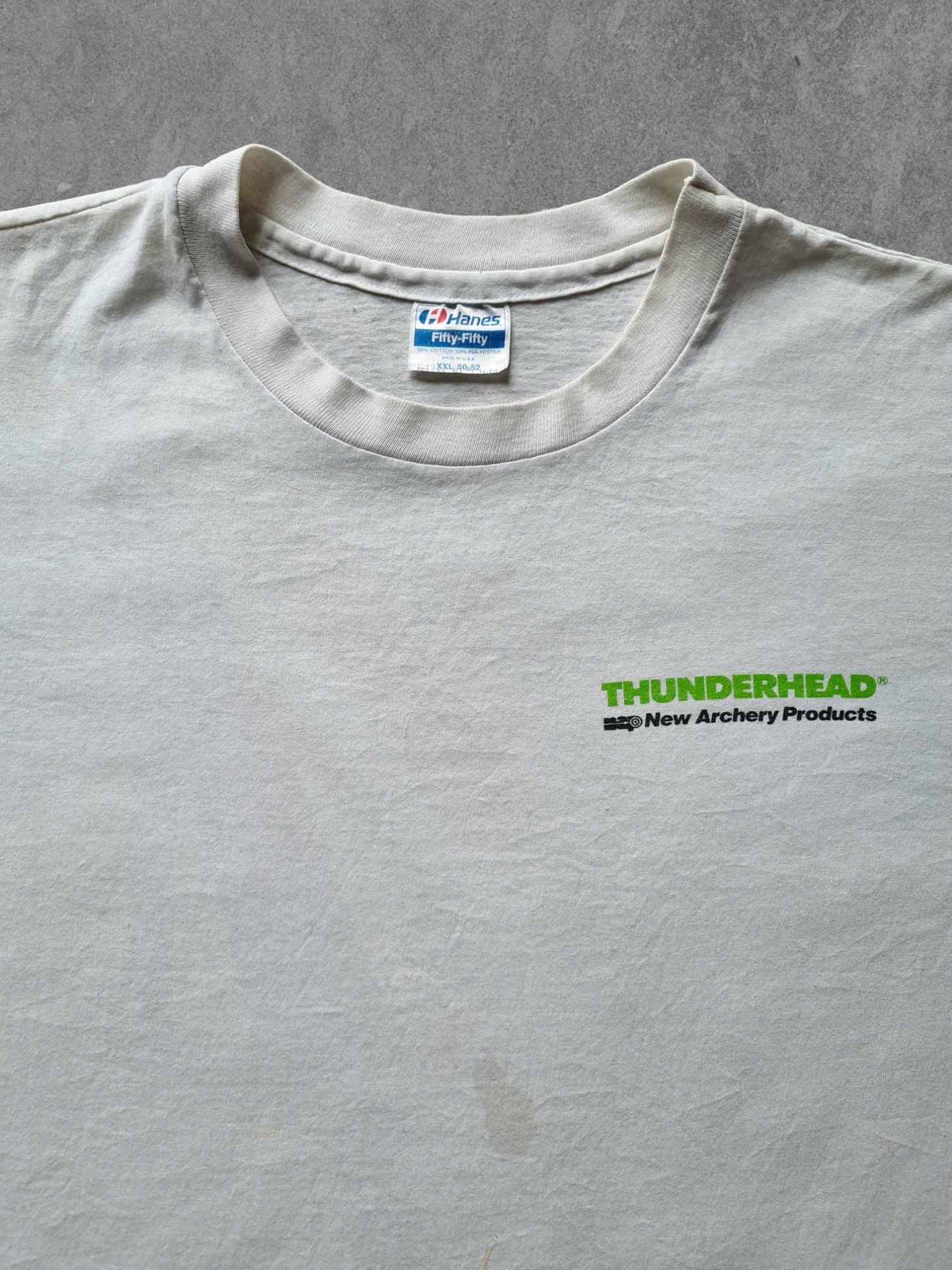 De vintage winkel met tweedehands kleding uit de thrift | 1989 HANES ''THUNDERHEAD'' T-SHIRT [XL] T-SHIRT