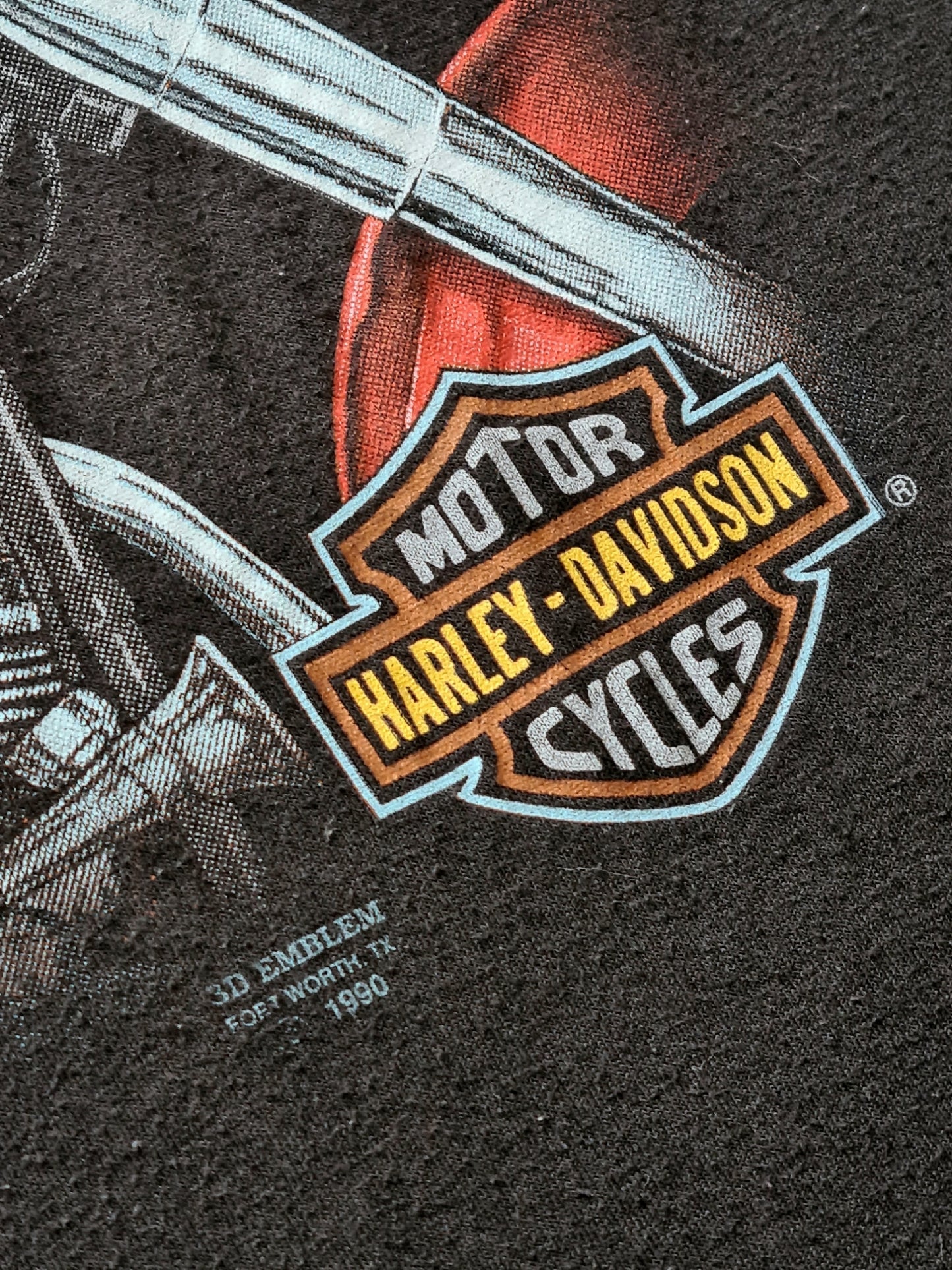 De vintage winkel met tweedehands kleding uit de thrift | 1990 3D EMBLEM ''PANHEAD FEVER'' T-SHIRT [XL] T-SHIRT