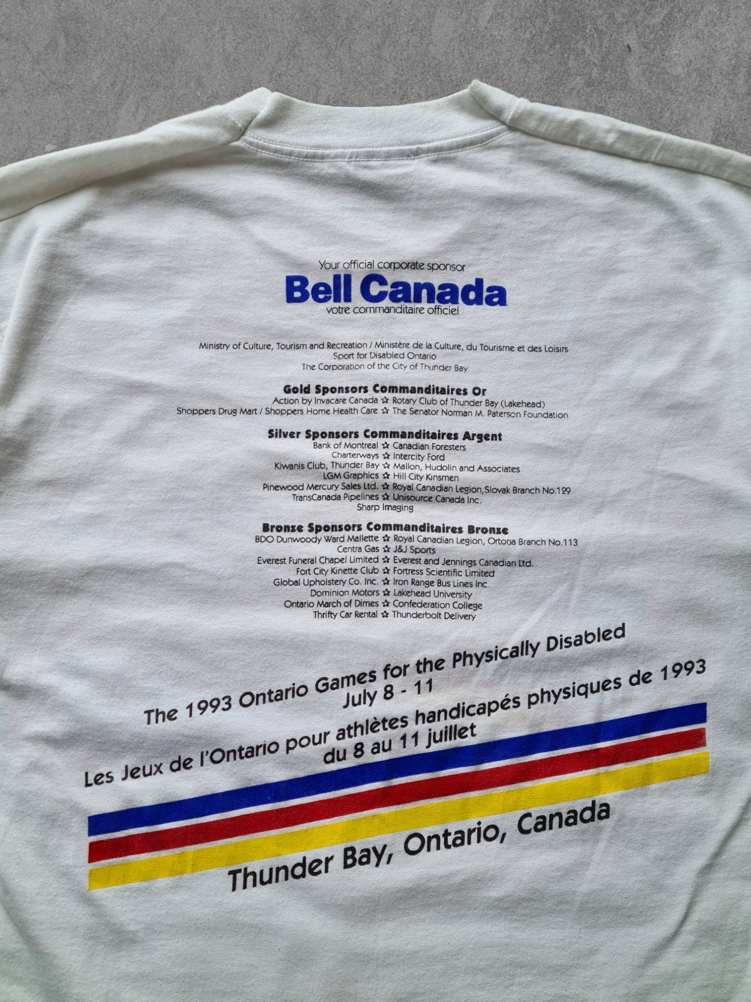 De vintage winkel met tweedehands kleding uit de thrift | 1993 BEST FRUIT OF THE LOOM ''BELL CANADA'' T-SHIRT [L] T-SHIRT