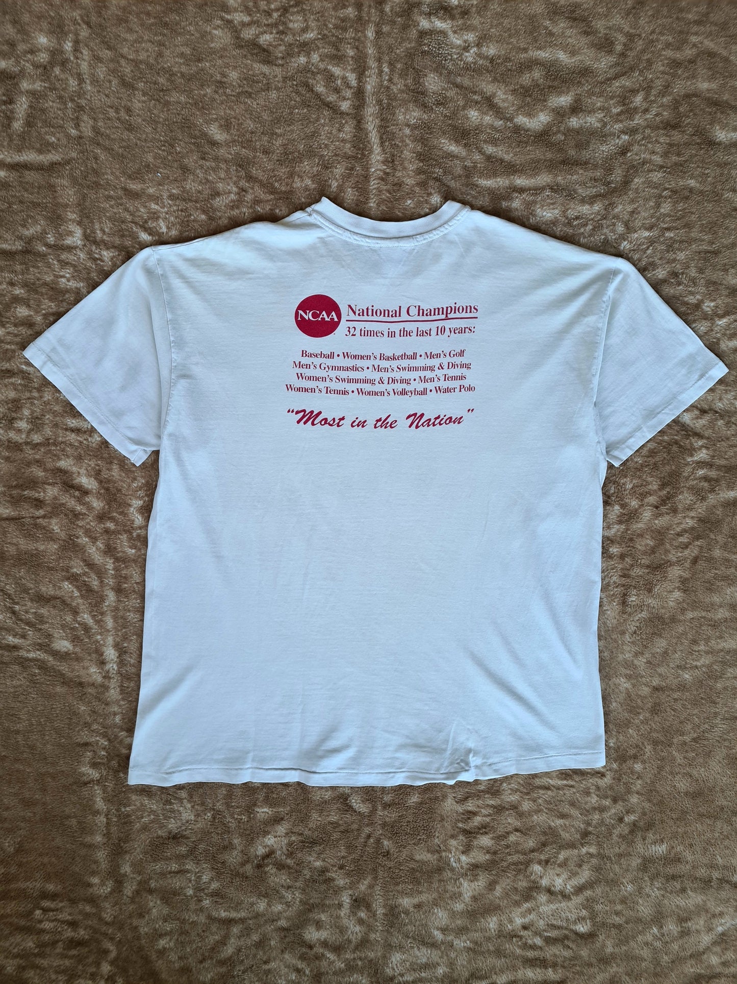 De vintage winkel met tweedehands kleding uit de thrift | 1993 HANES ''STANFORD ATHLETICS'' T-SHIRT [XXL] T-SHIRT