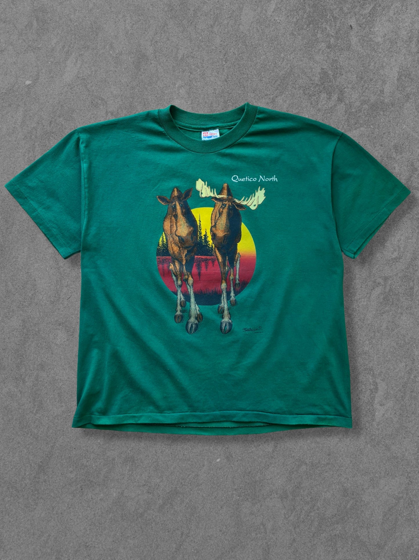 De vintage winkel met tweedehands kleding uit de thrift | 1994 HANES ''QUETICO NORTH'' T-SHIRT [XL] T-SHIRT