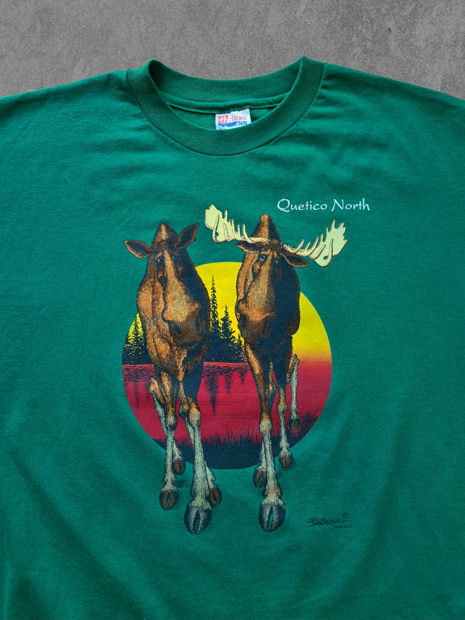 De vintage winkel met tweedehands kleding uit de thrift | 1994 HANES ''QUETICO NORTH'' T-SHIRT [XL] T-SHIRT