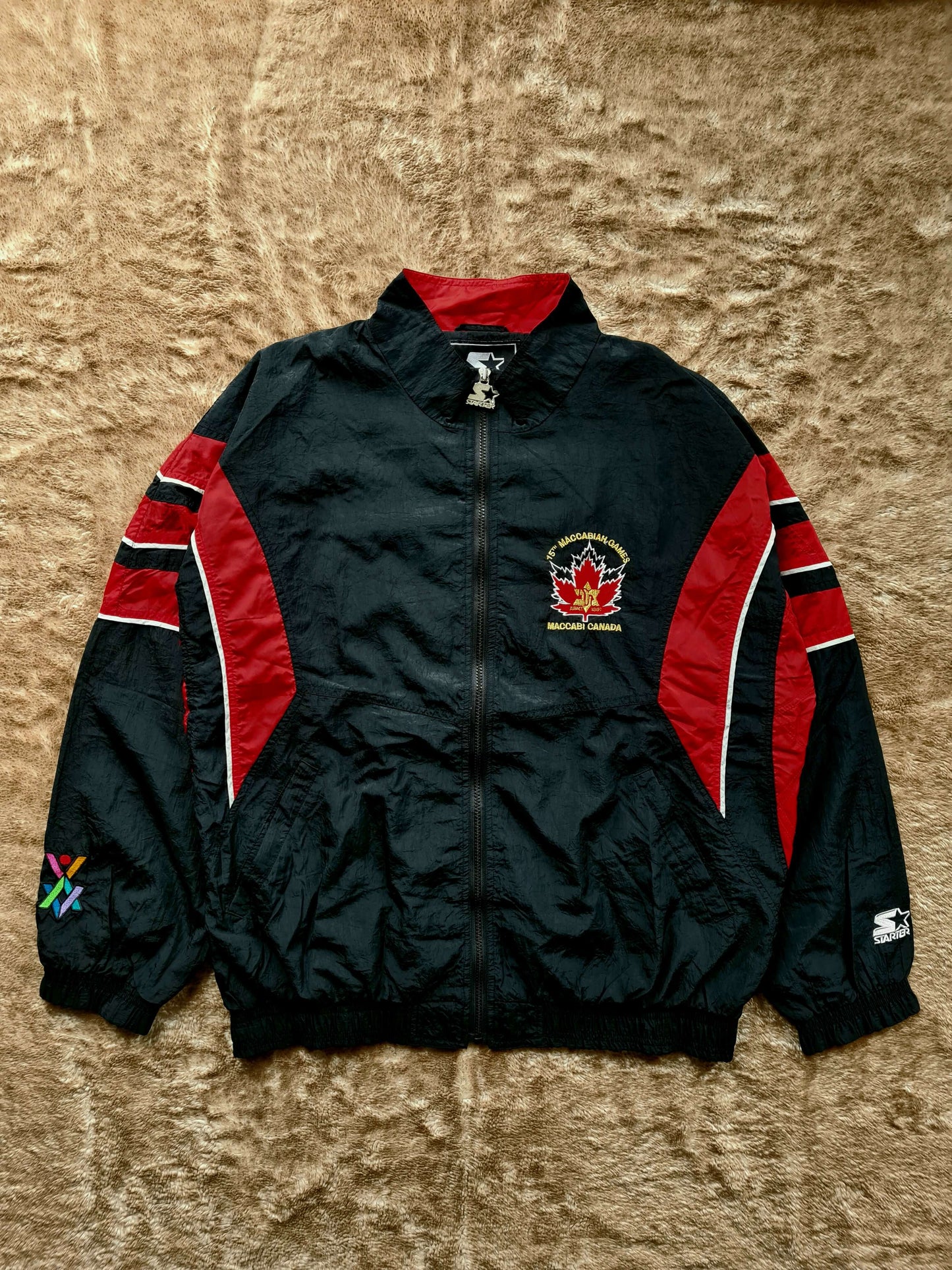 De vintage winkel met tweedehands kleding uit de thrift | 1997 STARTER "MACCABIAH GAMES" CANADA JACKET [XL] OUTERWEAR