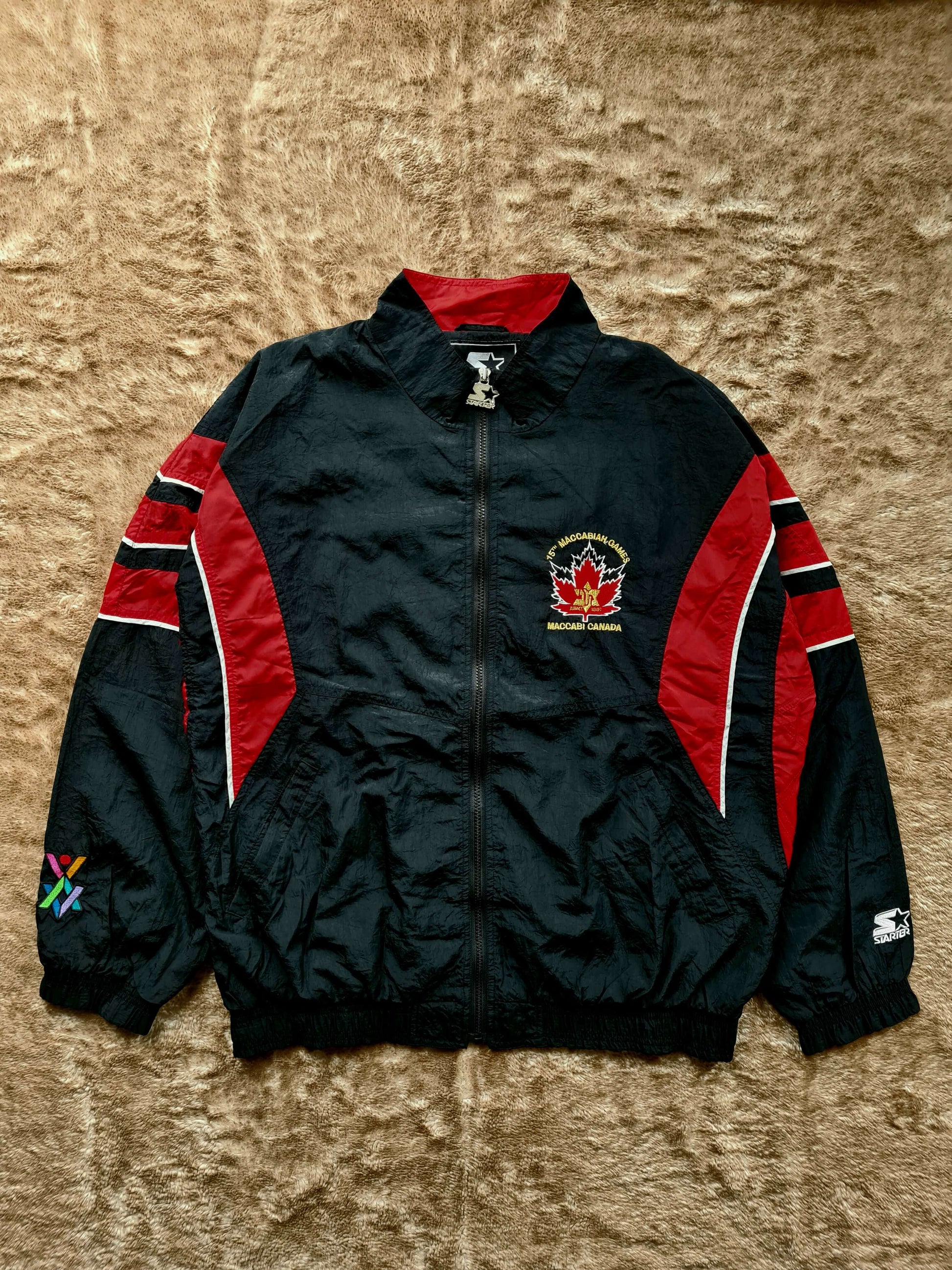 De vintage winkel met tweedehands kleding uit de thrift | 1997 STARTER "MACCABIAH GAMES" CANADA JACKET [XL] OUTERWEAR