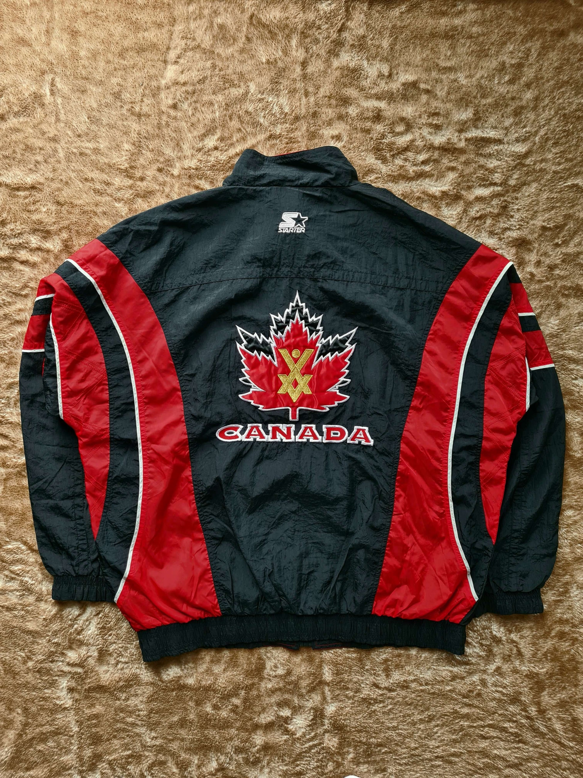 De vintage winkel met tweedehands kleding uit de thrift | 1997 STARTER "MACCABIAH GAMES" CANADA JACKET [XL] OUTERWEAR