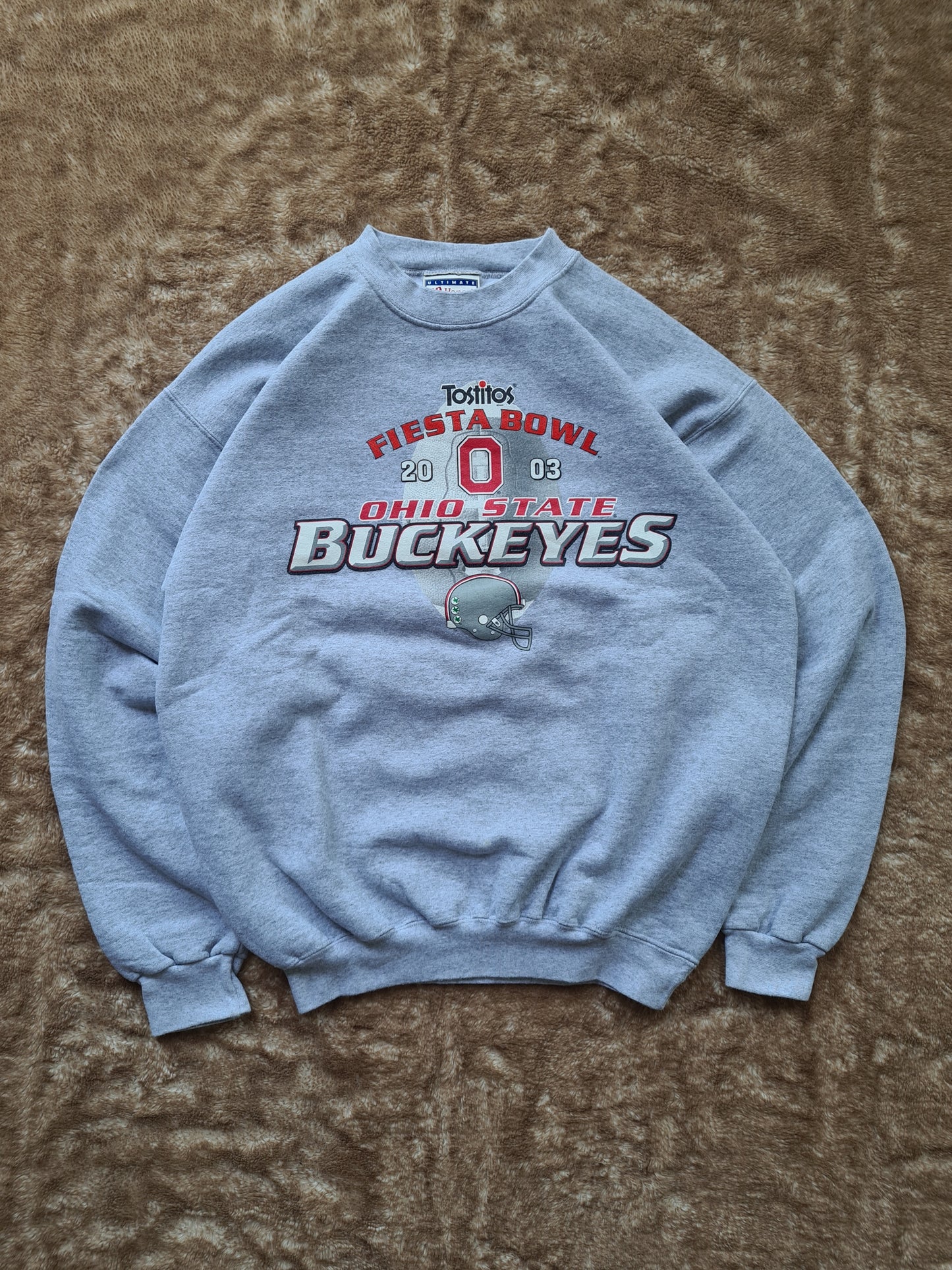 De vintage winkel met tweedehands kleding uit de thrift | 2003 HANES ''OHIO STATE BUCKEYES'' SWEATSHIRT [XL] SWEATSHIRT