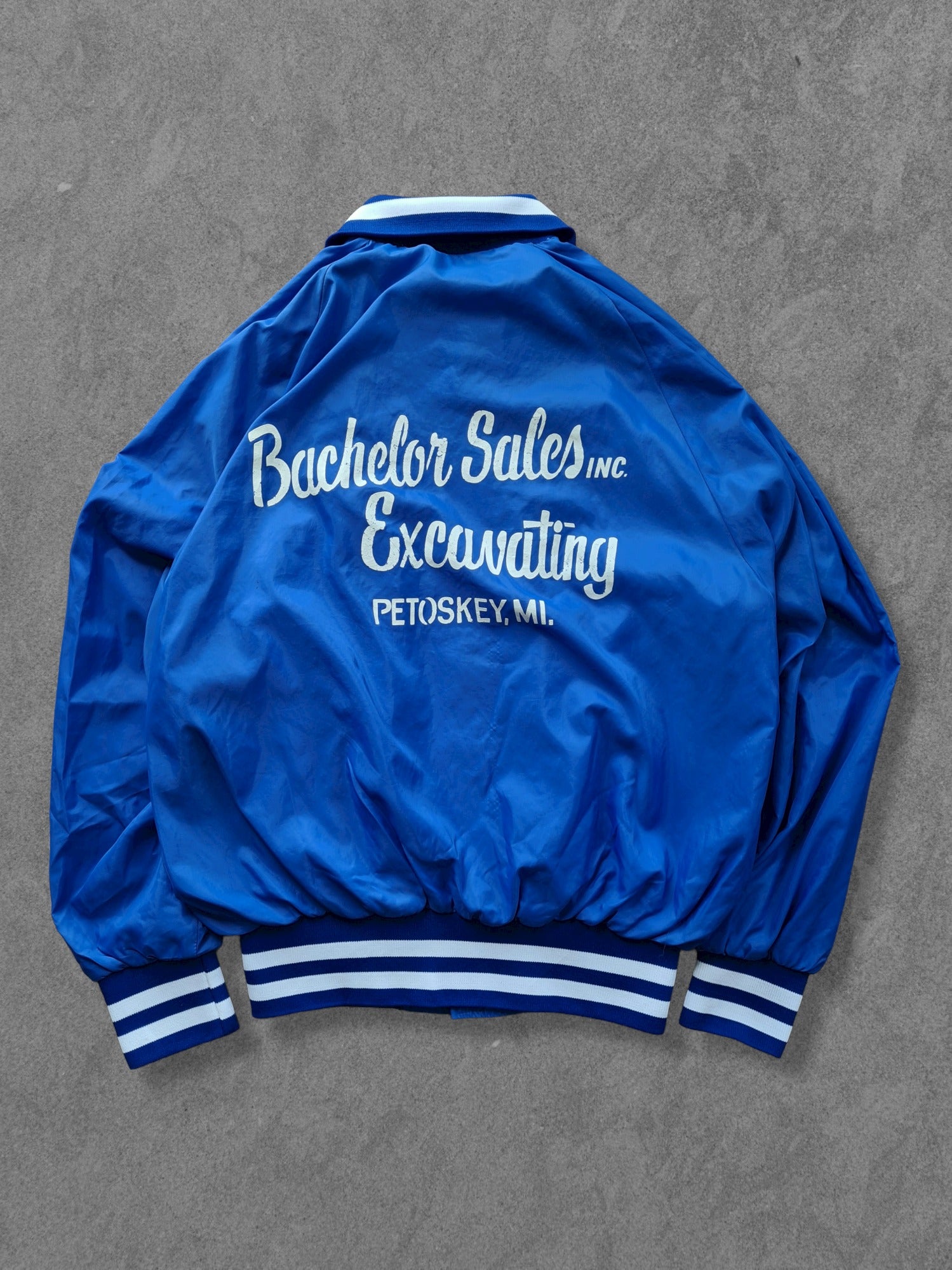 De vintage winkel met tweedehands kleding uit de thrift | 80s ARISTO JAC ''BACHELOR SALES'' JACKET [L] OUTERWEAR