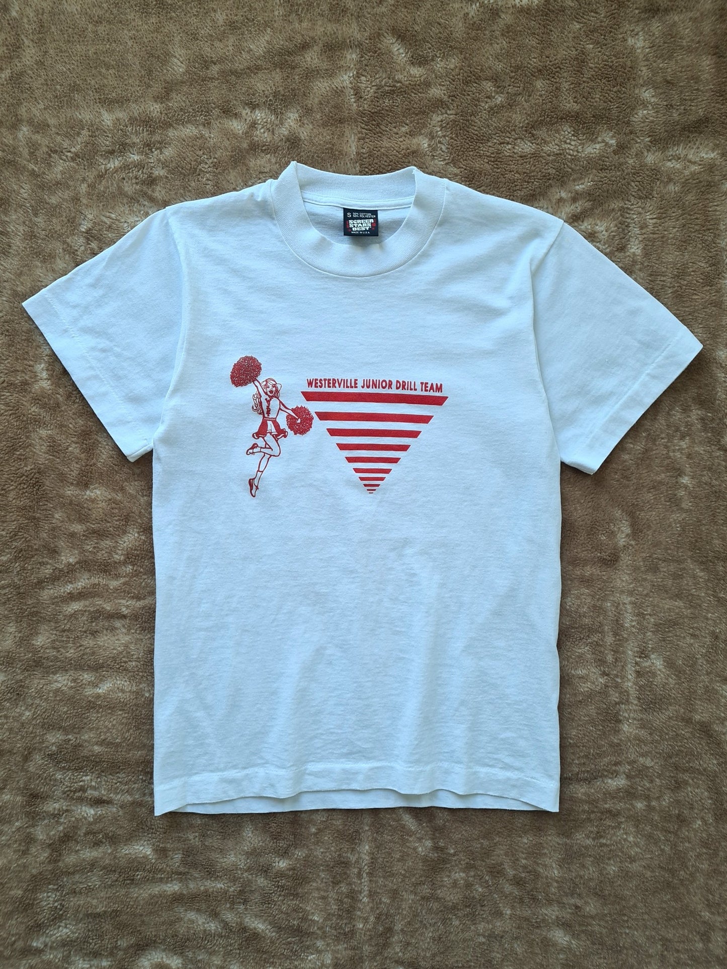 De vintage winkel met tweedehands kleding uit de thrift | 80s SCREEN STARS ''CHEERLEADER'' T-SHIRT [S] T-SHIRT