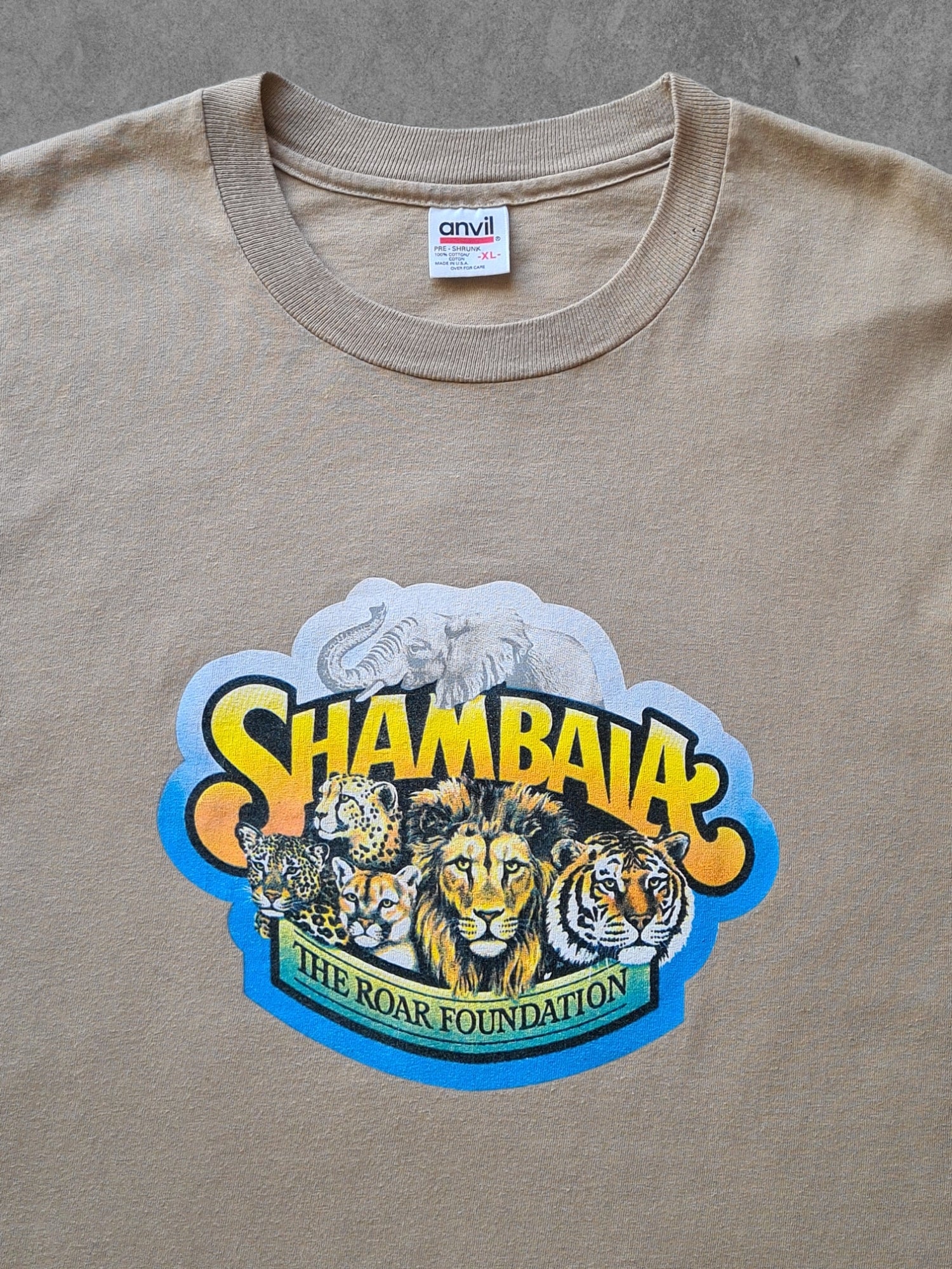 De vintage winkel met tweedehands kleding uit de thrift | 90s ANVIL ''SHAMBALA PRESERVE'' T-SHIRT [XL] T-SHIRT