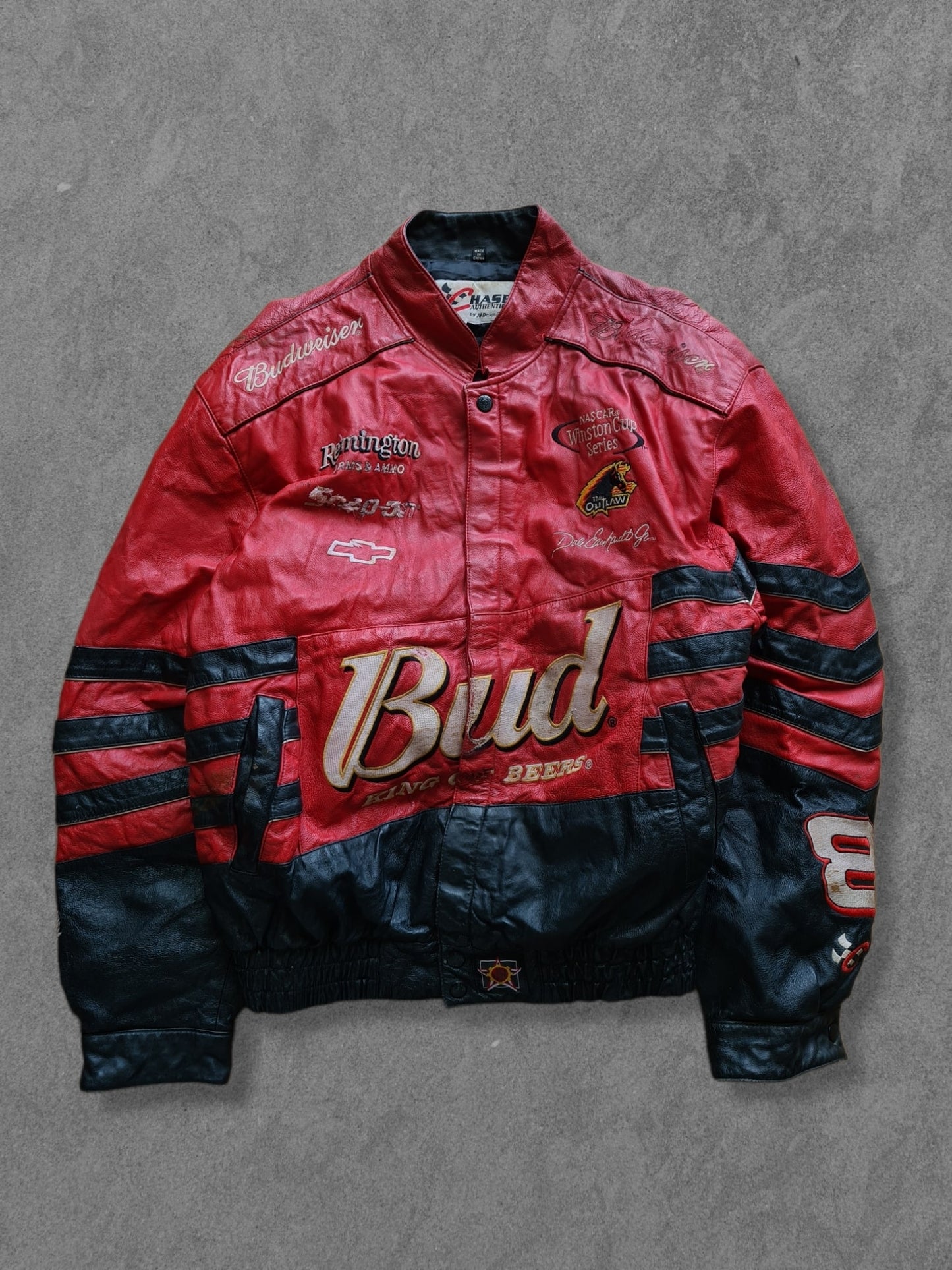 De vintage winkel met tweedehands kleding uit de thrift | 90s CHASE AUTHENTICS ''BUDWEISER'' JACKET [L] OUTERWEAR