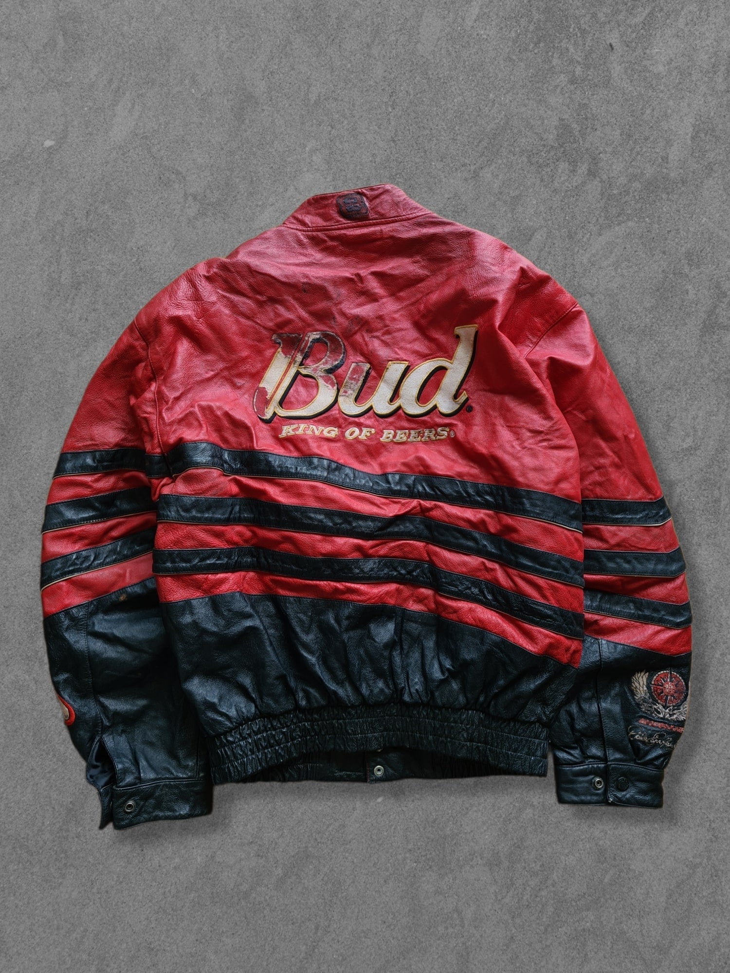 De vintage winkel met tweedehands kleding uit de thrift | 90s CHASE AUTHENTICS ''BUDWEISER'' JACKET [L] OUTERWEAR