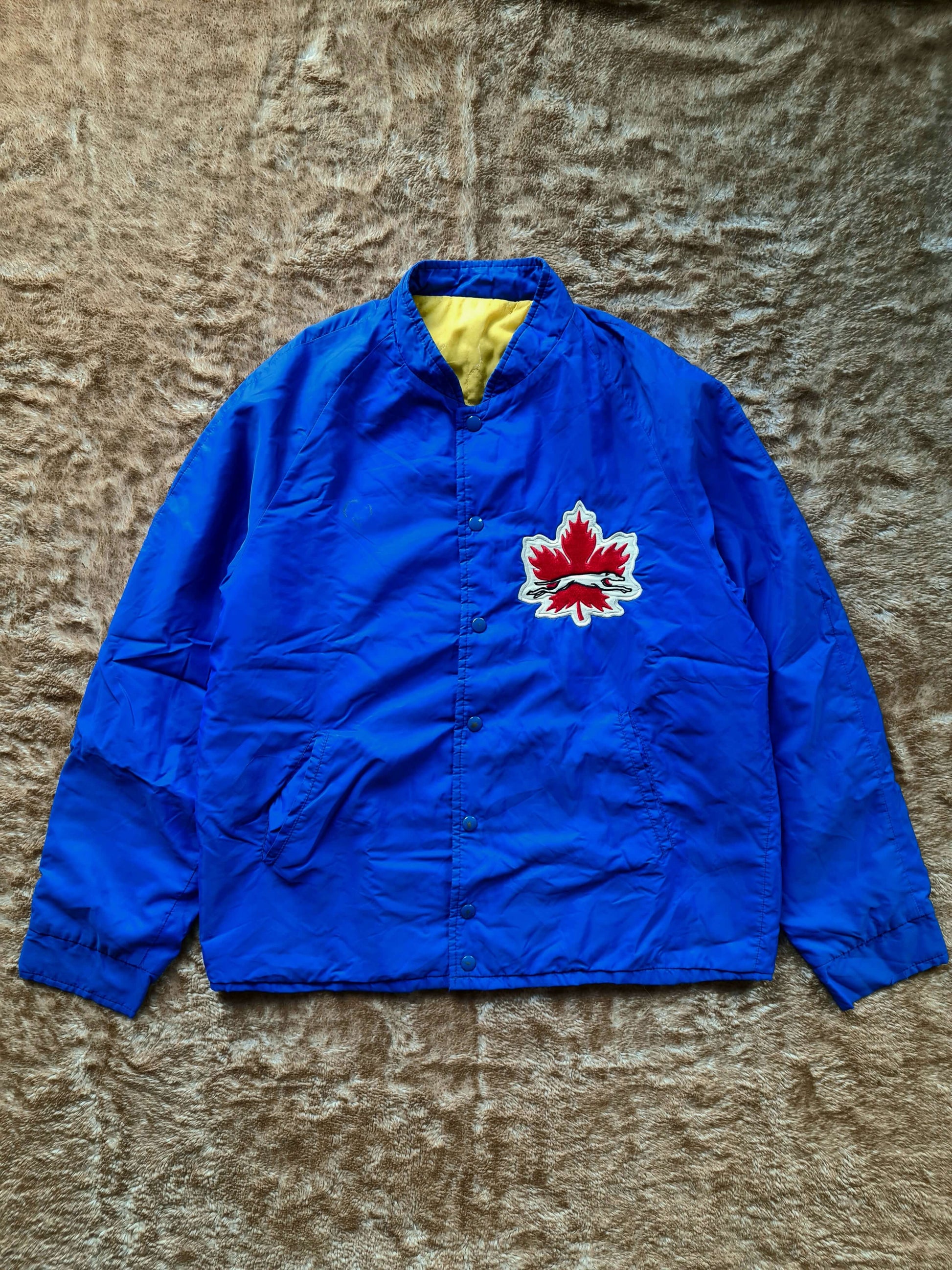 De vintage winkel met tweedehands kleding uit de thrift | 90s CANADA GREYHOUND COACH JACKET [L] OUTERWEAR