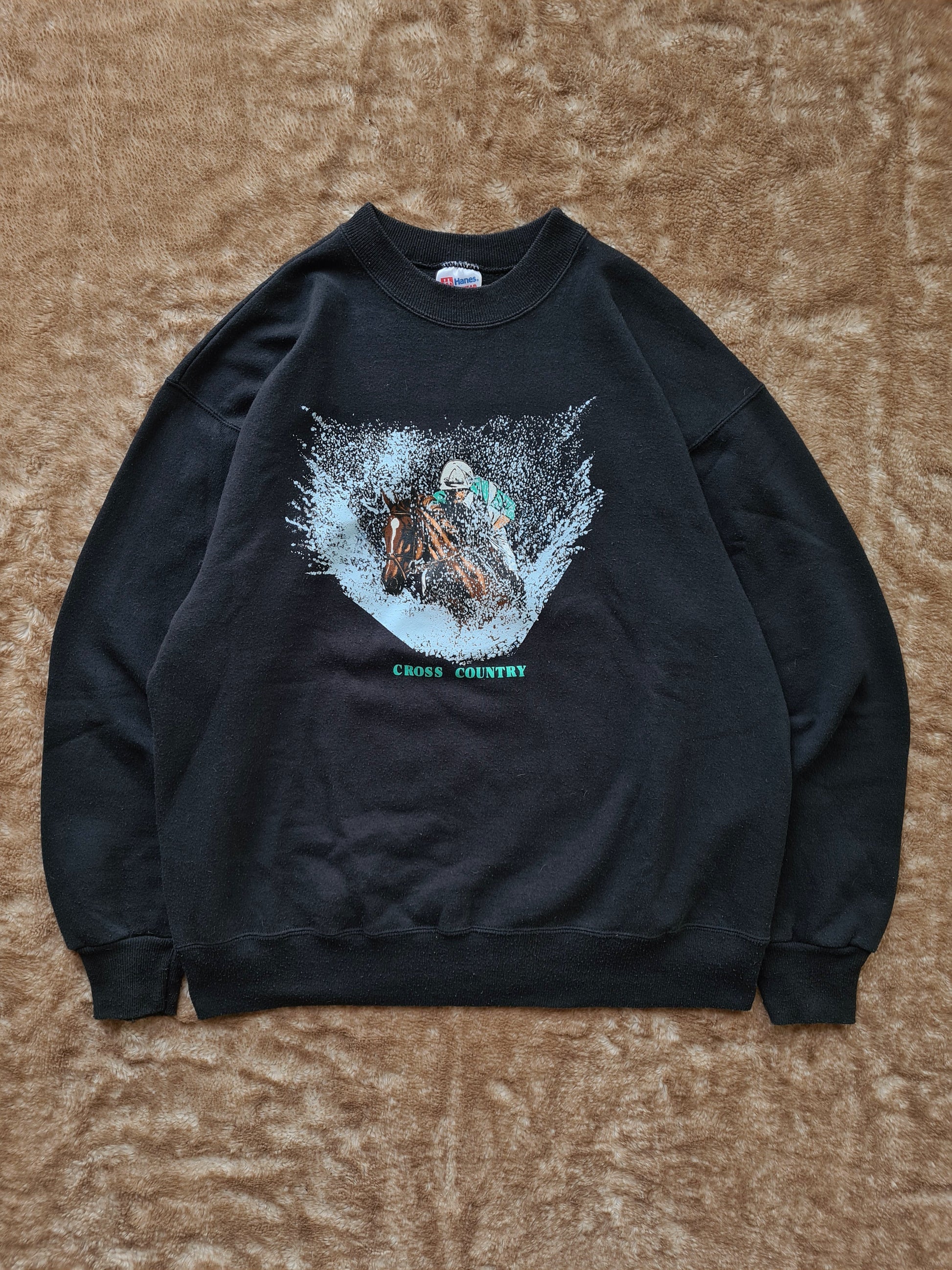 De vintage winkel met tweedehands kleding uit de thrift | 90s HANES ''CROSS COUNTRY'' SWEATSHIRT [L] SWEATSHIRT