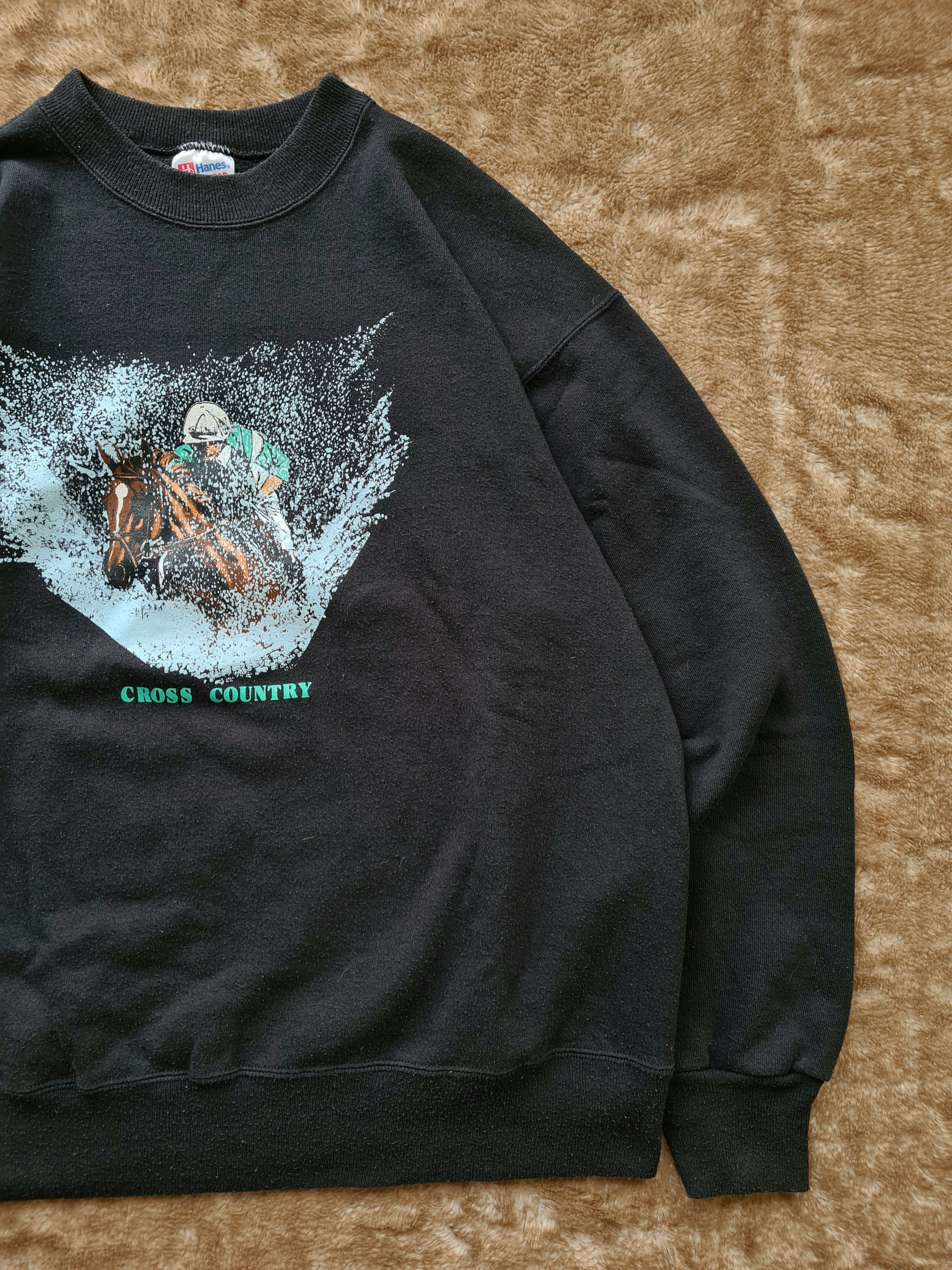 De vintage winkel met tweedehands kleding uit de thrift | 90s HANES ''CROSS COUNTRY'' SWEATSHIRT [L] SWEATSHIRT
