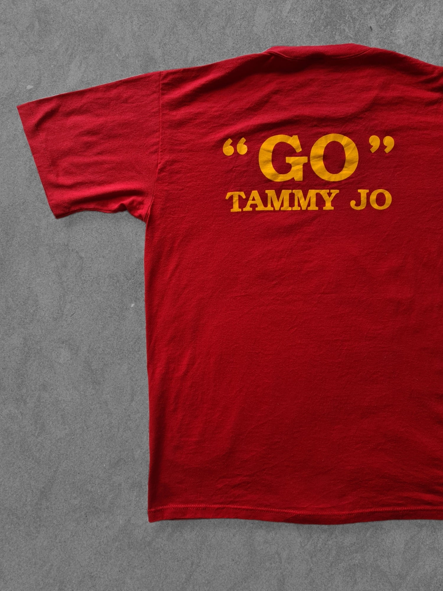 De vintage winkel met tweedehands kleding uit de thrift | 90s JERZEES ''GO TAMMY JO'' T-SHIRT [XL] T-SHIRT