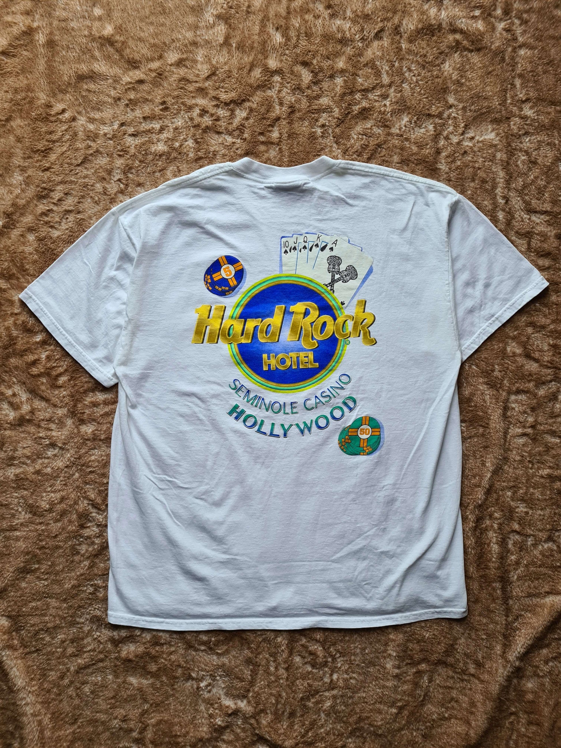 De vintage winkel met tweedehands kleding uit de thrift | 90s LEE "HARD ROCK HOTEL - SEMINOLE CASINO" T-SHIRT [XL] T-SHIRT