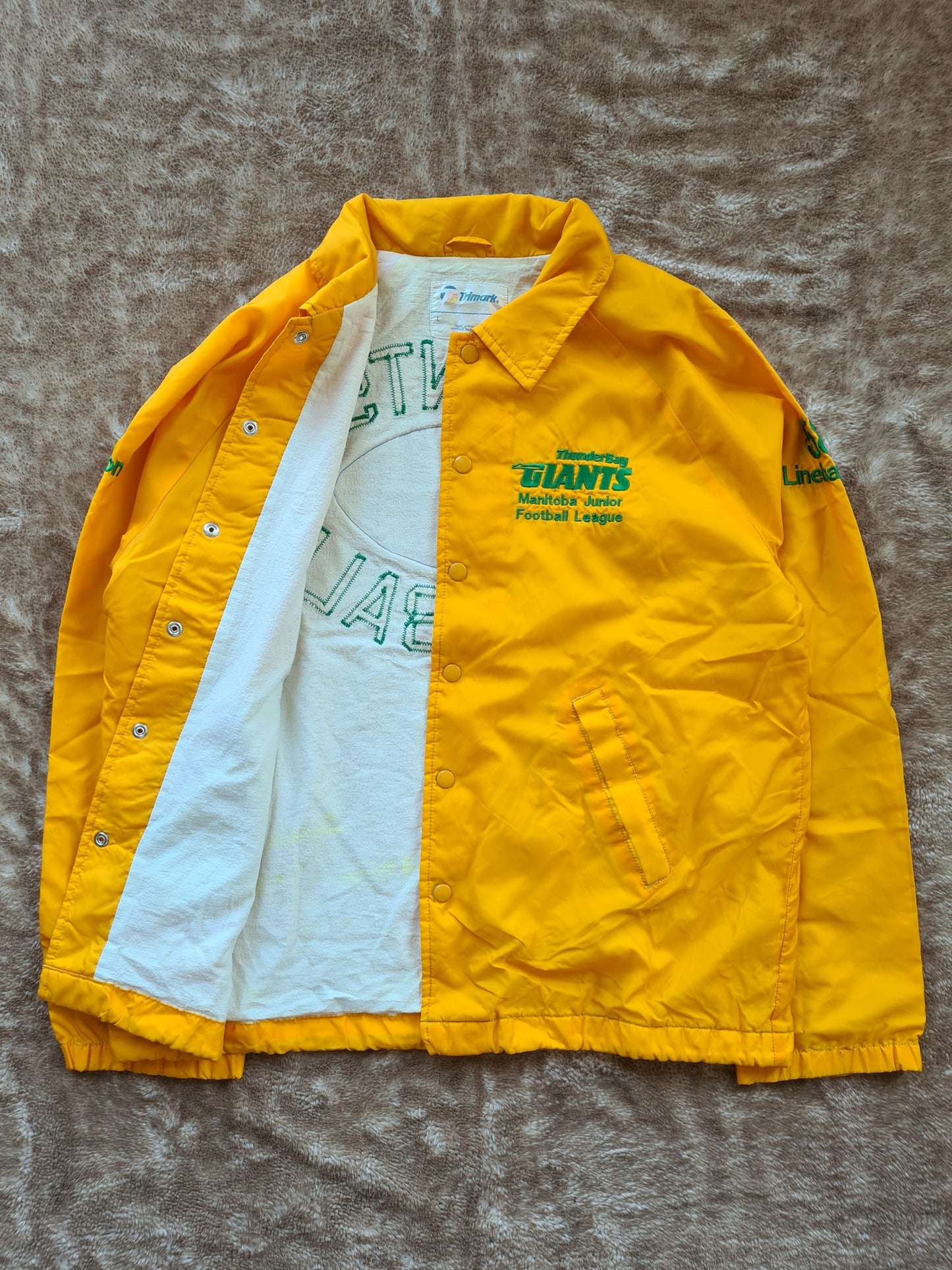 De vintage winkel met tweedehands kleding uit de thrift | 90s TRIMARK ''GIANTS FOOTBALL'' JACKET [L] OUTERWEAR
