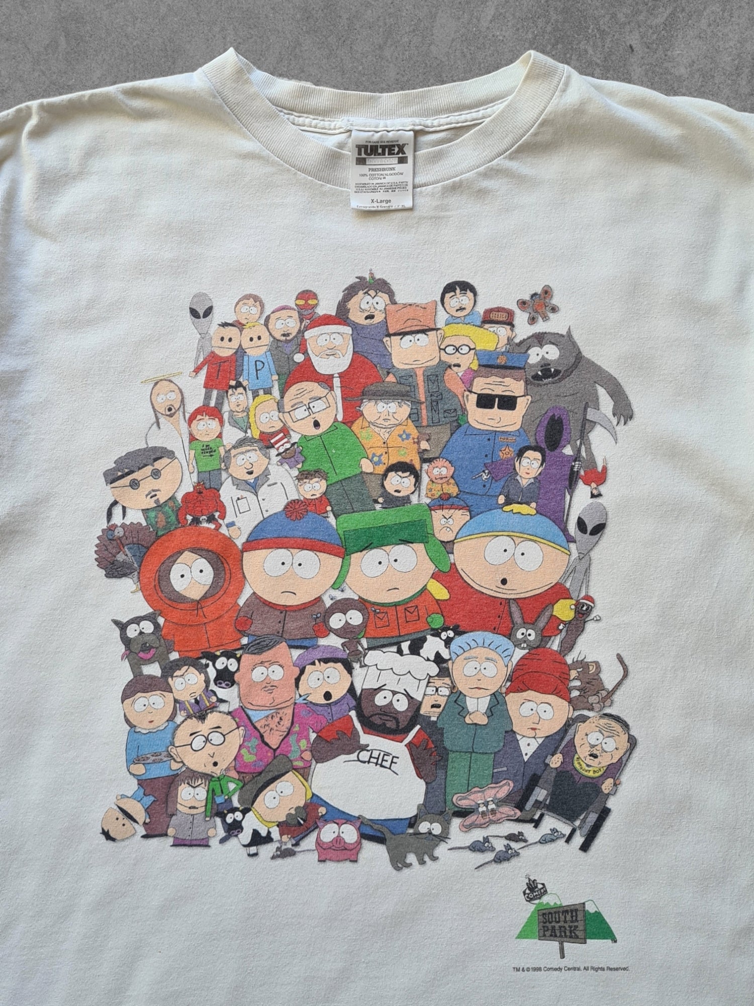 De vintage winkel met tweedehands kleding uit de thrift | 90s TULTEX ''SOUTH PARK SEASON ONE'' T-SHIRT [XL] T-SHIRT