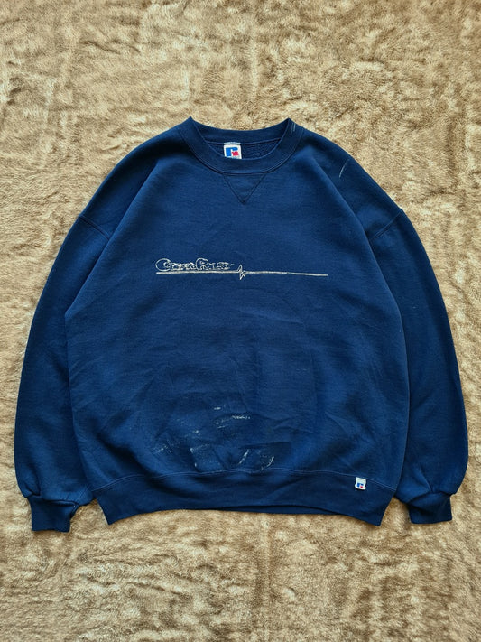 De vintage winkel met tweedehands kleding uit de thrift | 90s RUSSELL ATHLETIC ''OCEAN PULSE'' SWEATSHIRT [XL] SWEATSHIRT